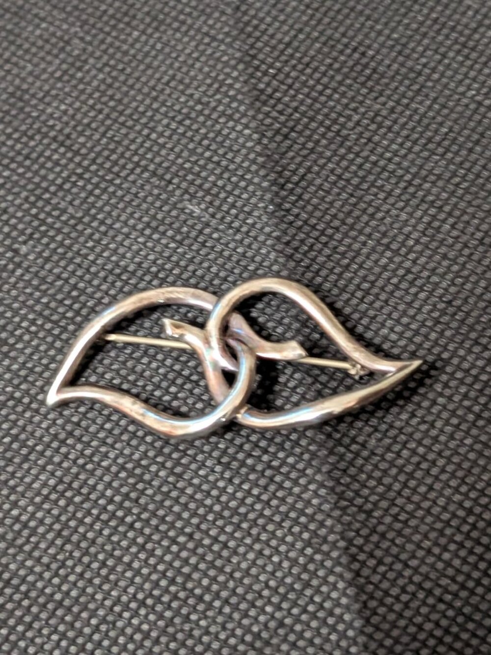 Vintage Tiffany & Co double leaf pin